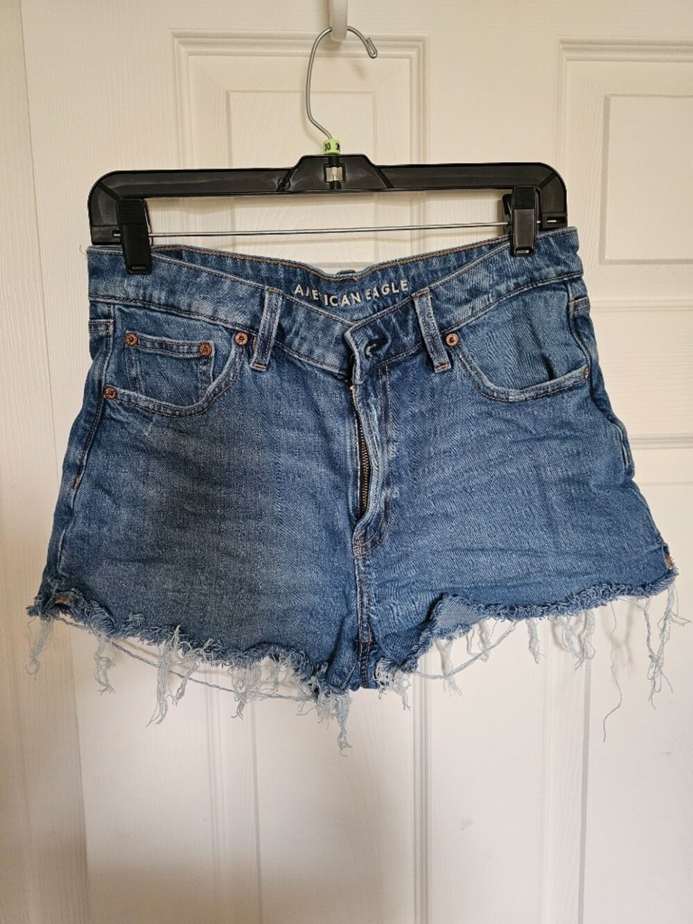 American Eagle High-Waisted Distressed Denim Shorts